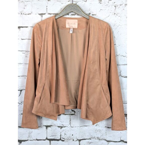 ANTHROPOLOGIE HUTCH Faux-Suede Open-Front Jacket Contemporary Modern Small - Picture 3 of 9